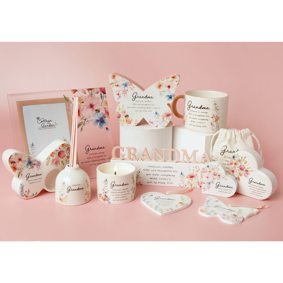 The Cottage Garden Floral Mantel Butterfly - Grandma