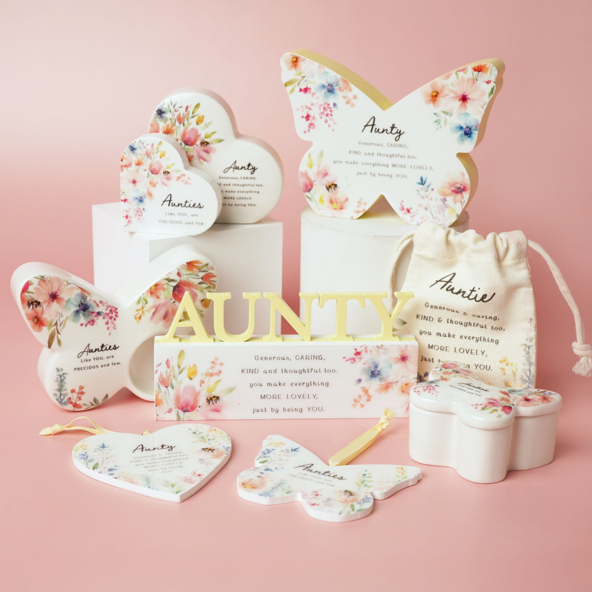 The Cottage Garden Floral Mantel Butterfly - Aunty