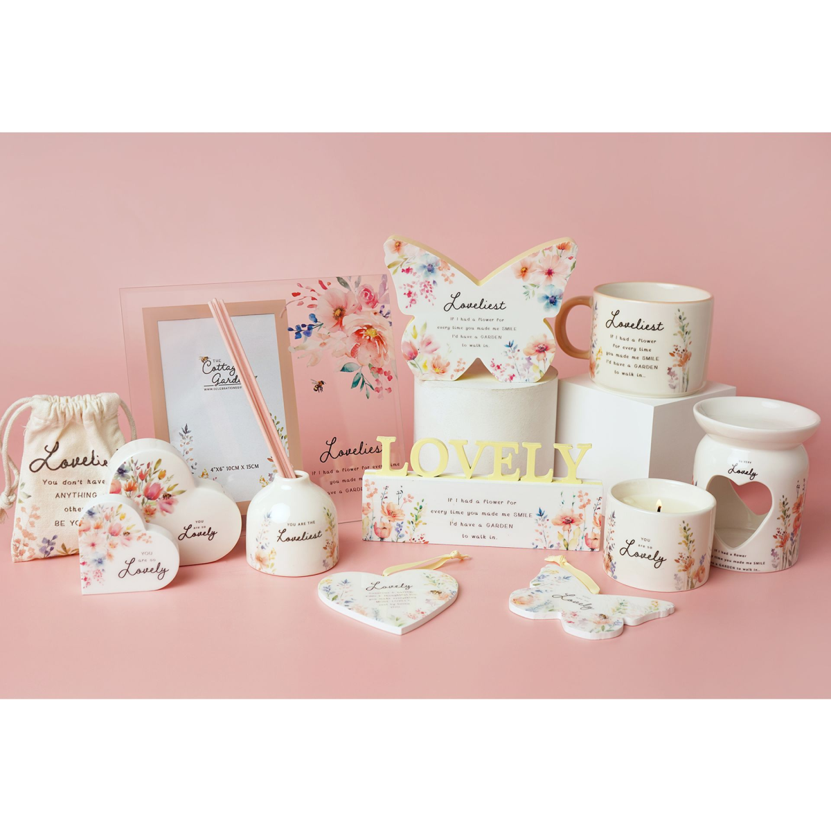 The Cottage Garden Floral Mantel Butterfly - Loveliest