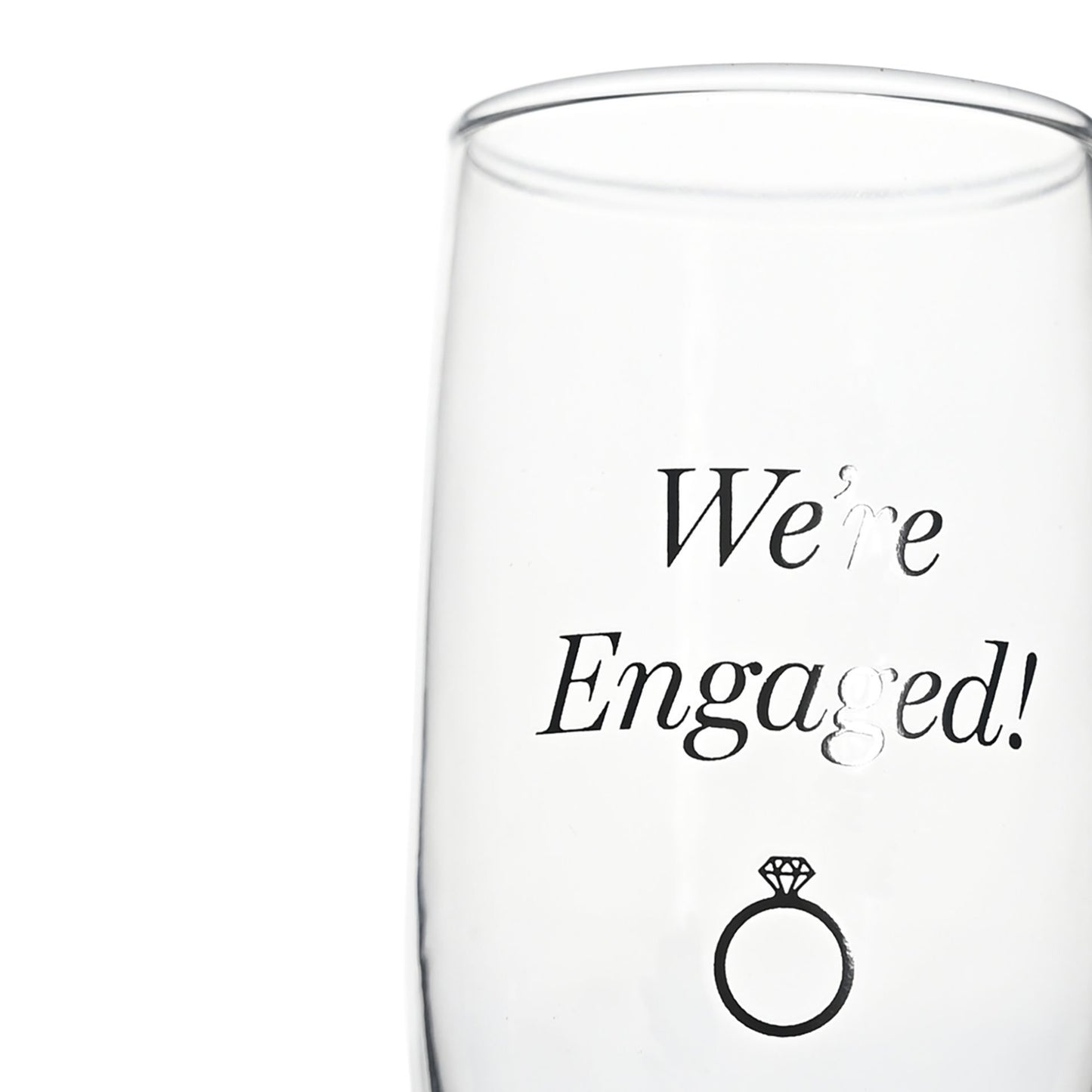 Amore Champagne Flutes Set of 2 - Engaged