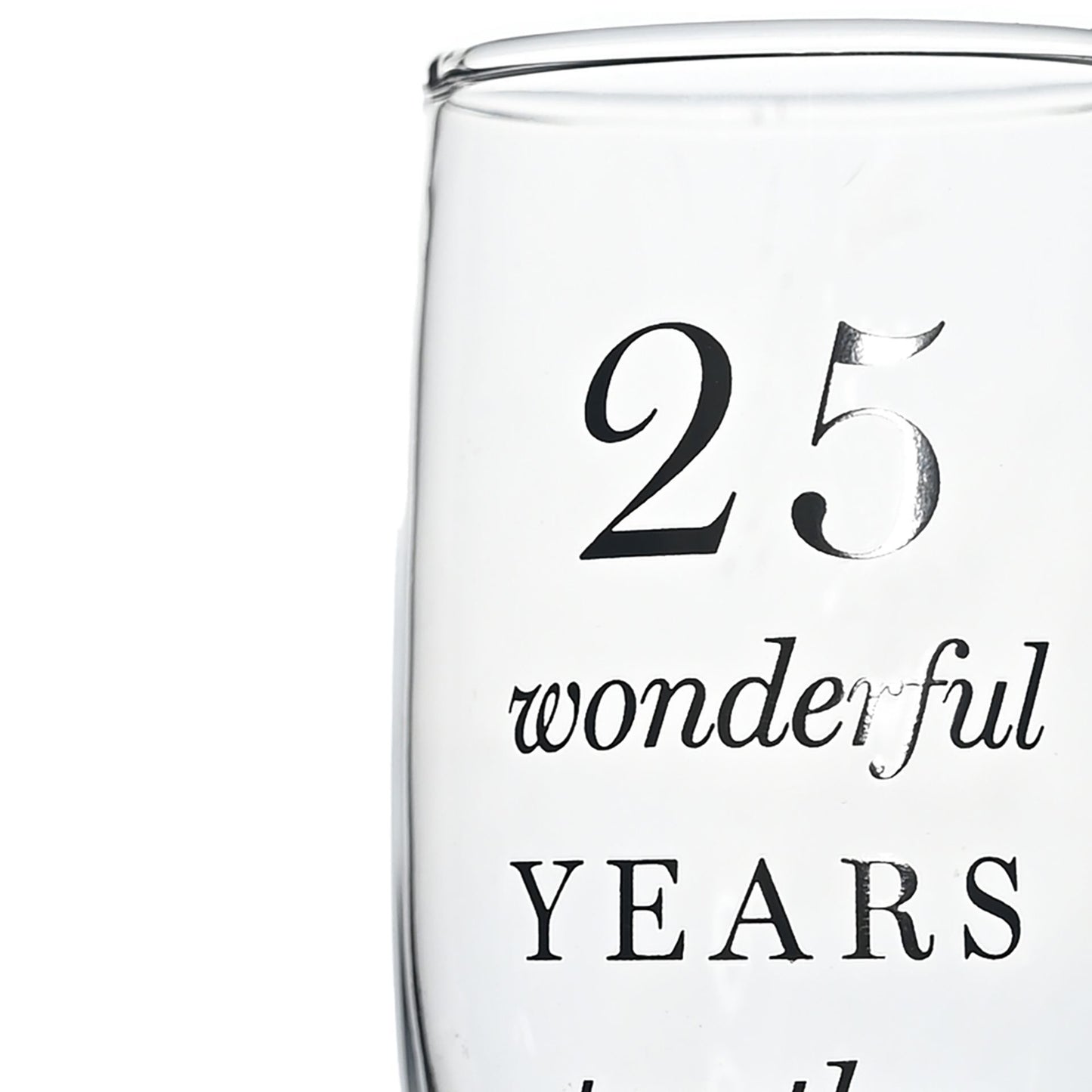 Amore Champagne Flutes Set of 2 - 25th Anniversary
