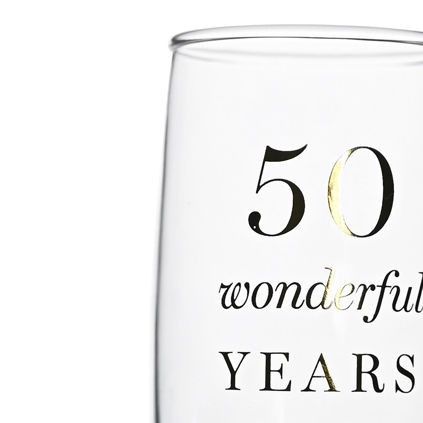 Amore Champagne Flutes Set of 2 - 50th Anniversary