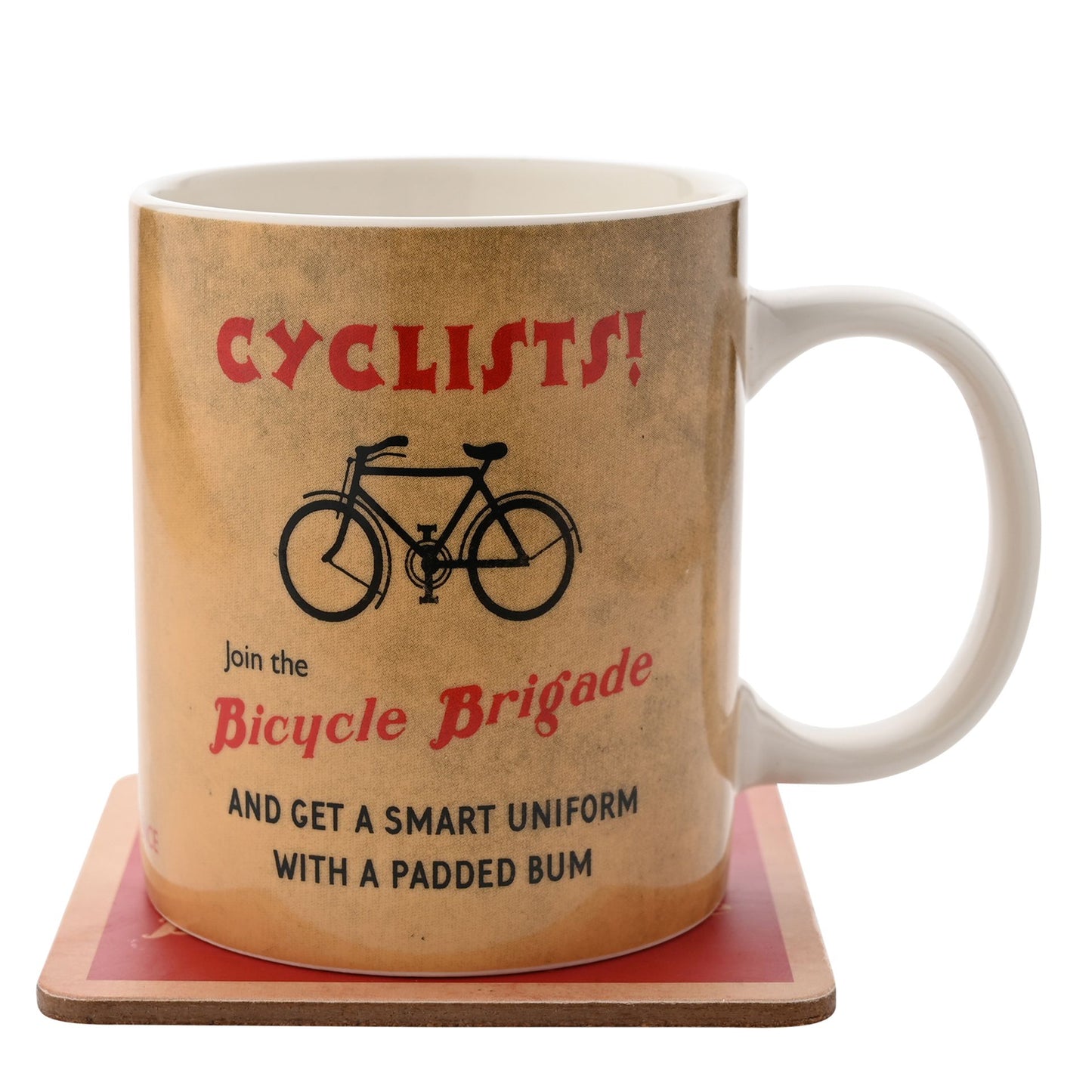 Civil Defence Bicycle Brigade Mug and Coaster Set