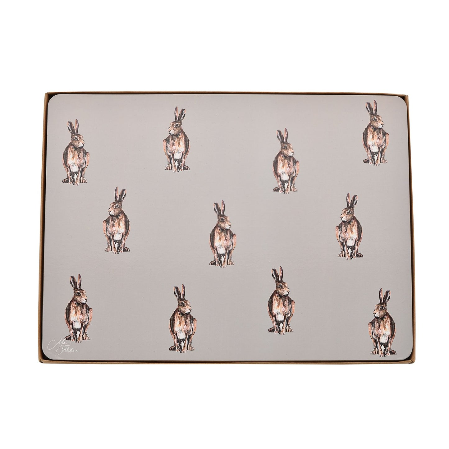 Meg Hawkins Set of 4 Placemats Hare