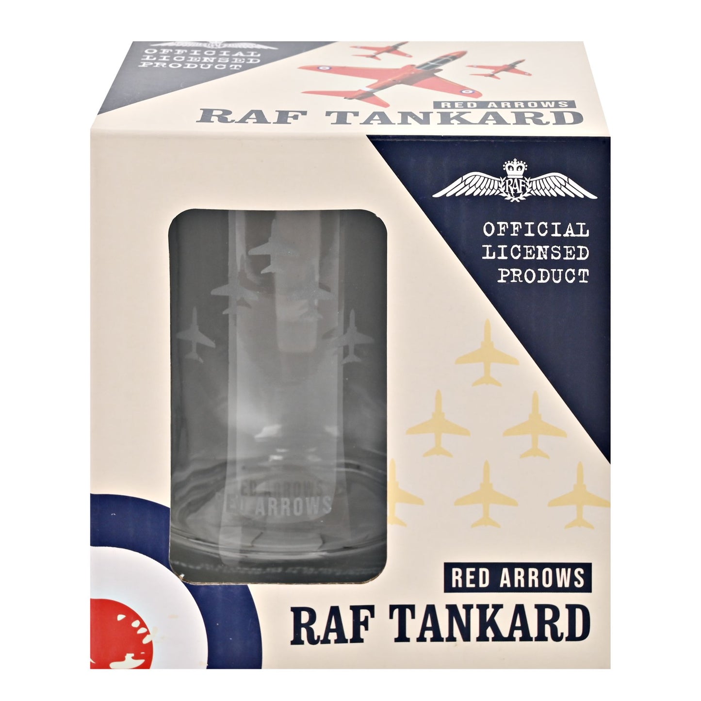 RAF Etched Glass Tankard - Red Arrows