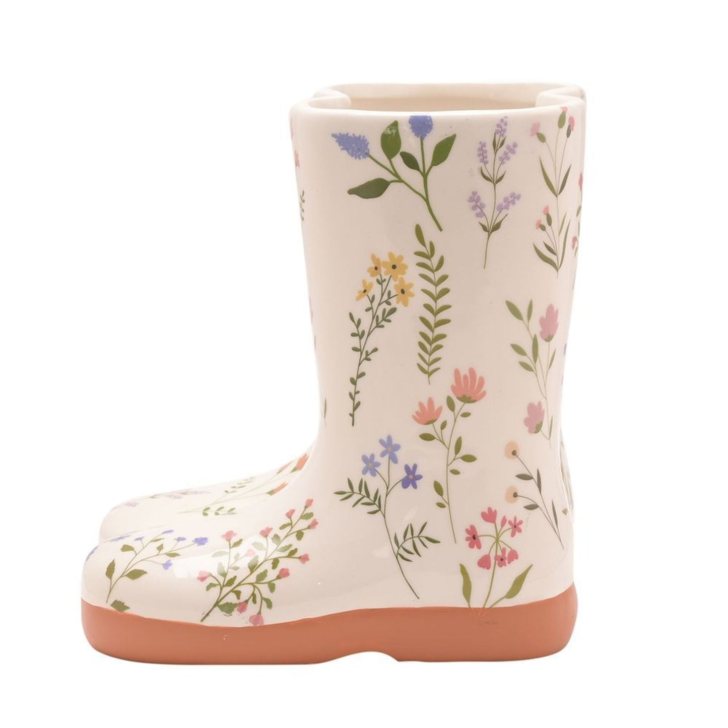 The Cottage Garden Ceramic Vase Small - Floral Wellies