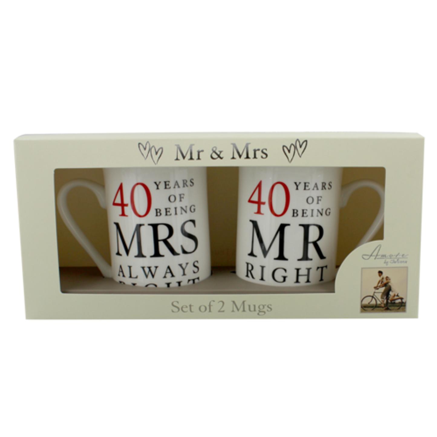 Amore Gift Set - 40 Years Of Mr Right/Mrs Always Right