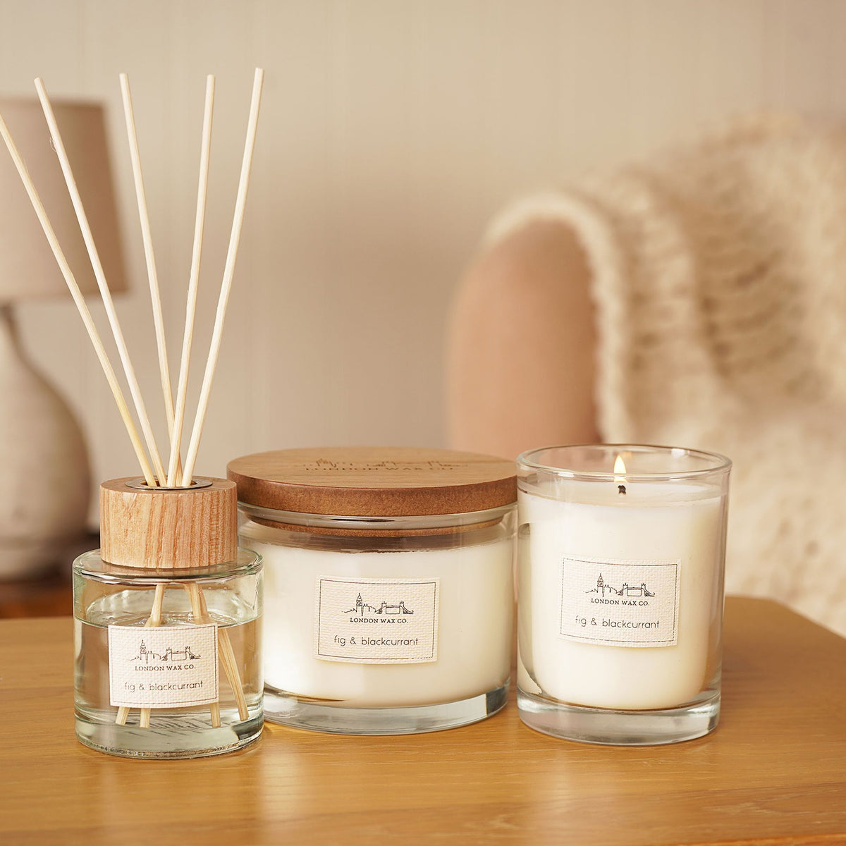 The London Wax Company Fig & Blackcurrant Lidded Candle 226g