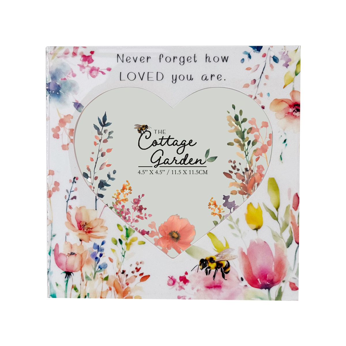 The Cottage Garden Heart Frame 4" x 4"