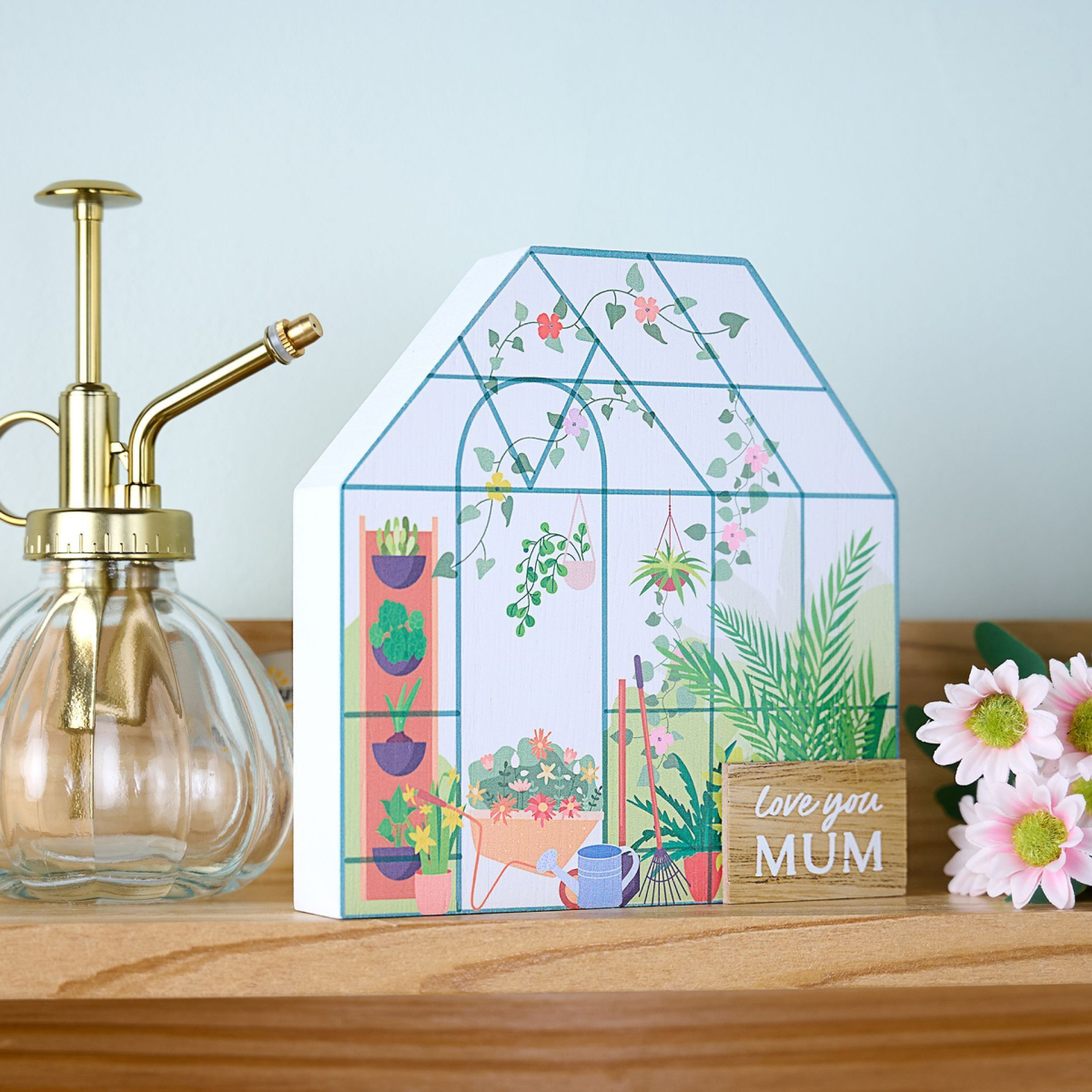 The Cottage Garden 3D Greenhouse Plaque 'Mum'