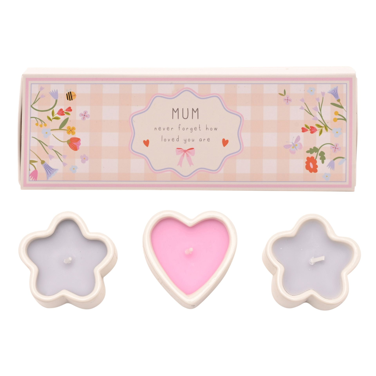 Love Life Set Of 3 Mini Candles - Mum