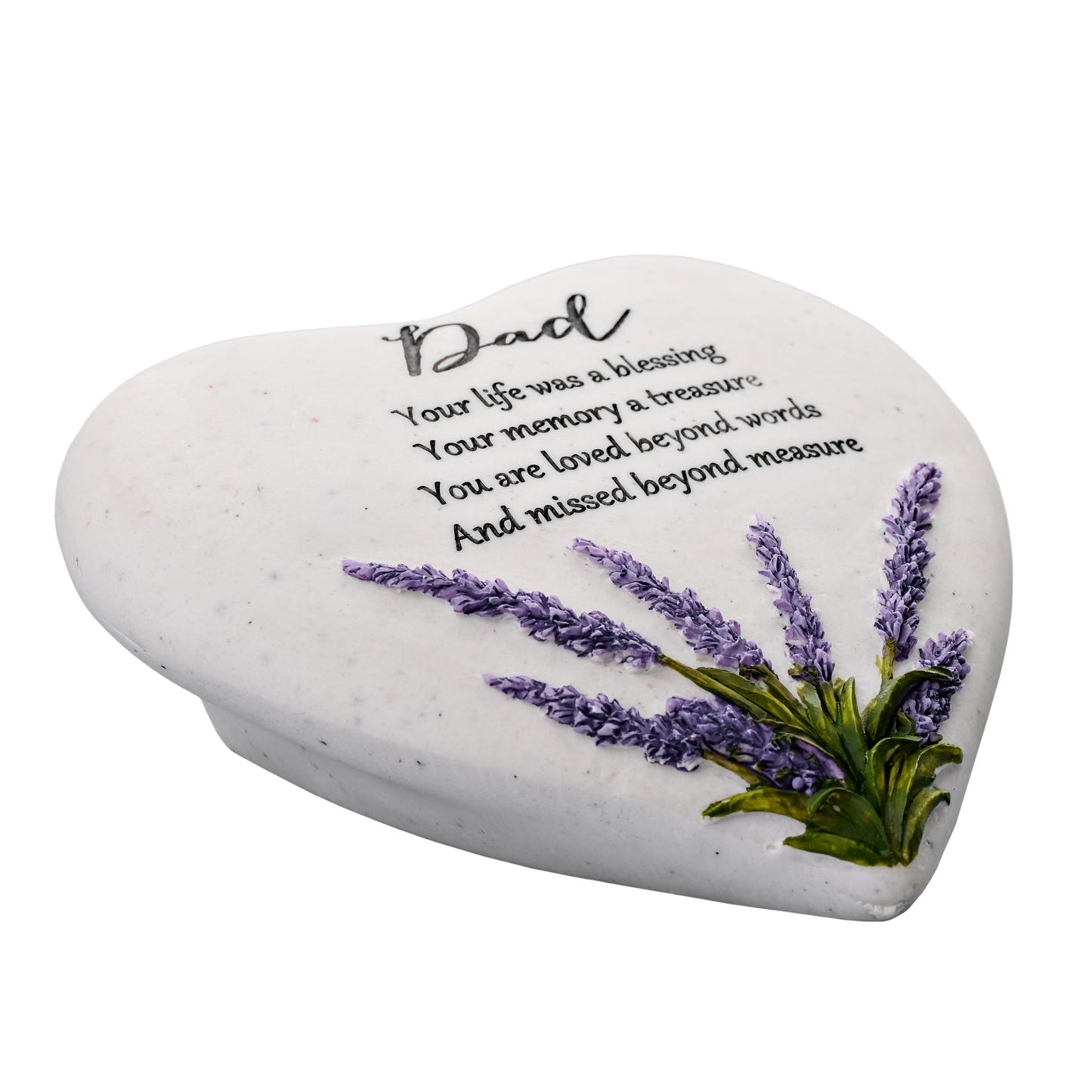 Thoughts Of You Heart Stone / Lavender - Dad