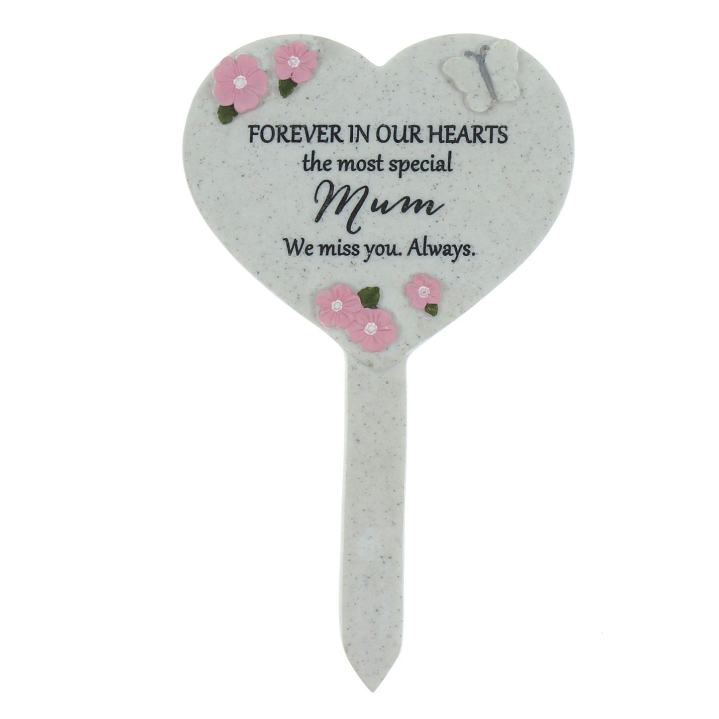Thoughts Of You Heart Graveside Stake - Mum