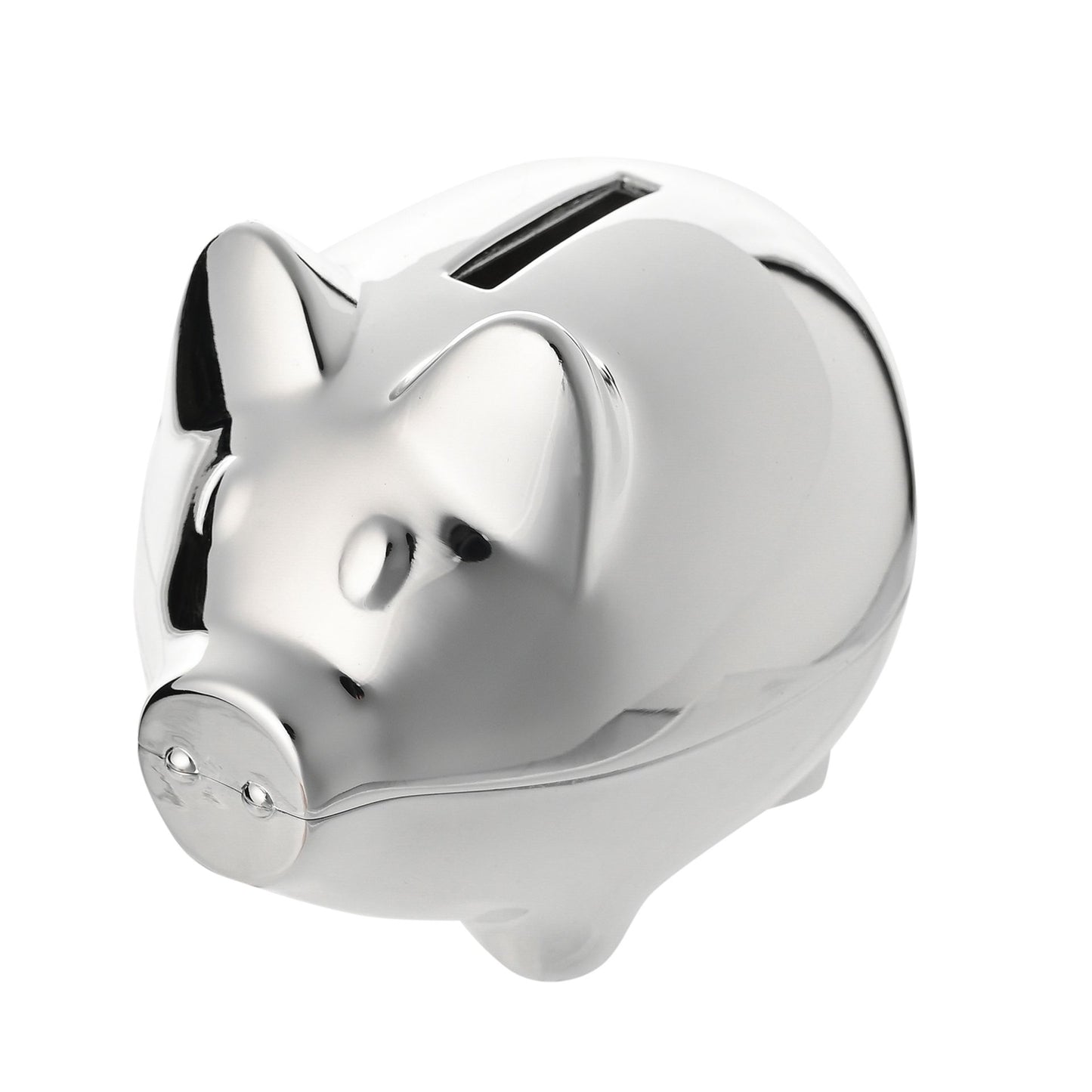 Bambino Silver Plated Piggy Money Box