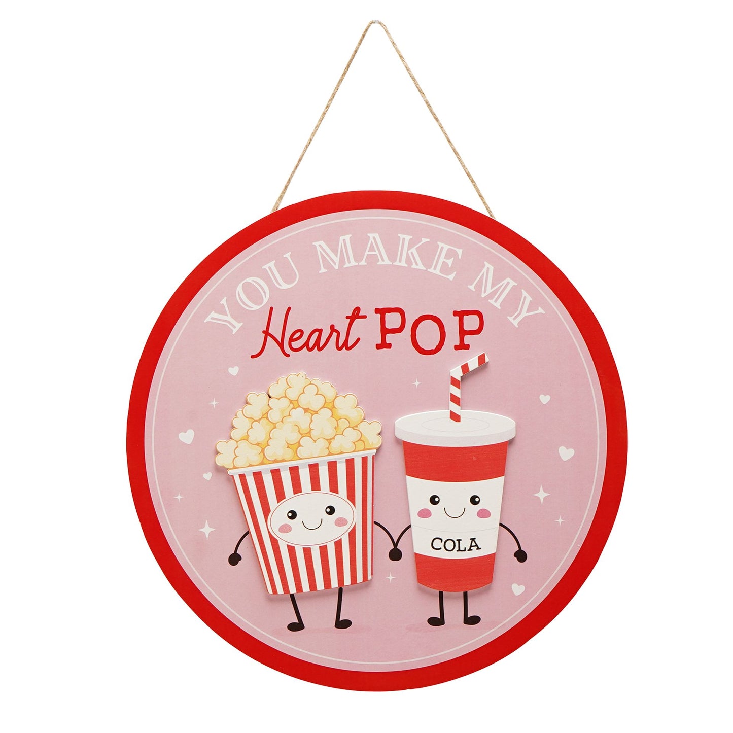 Love Is Sweet Hanging Plaque - Popcorn