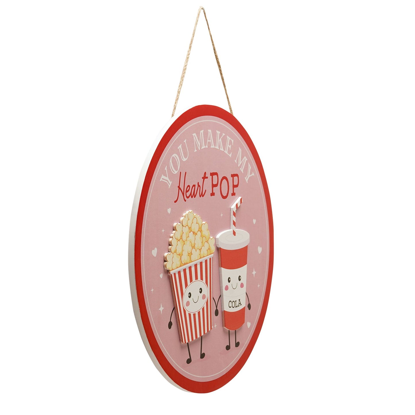 Love Is Sweet Hanging Plaque - Popcorn