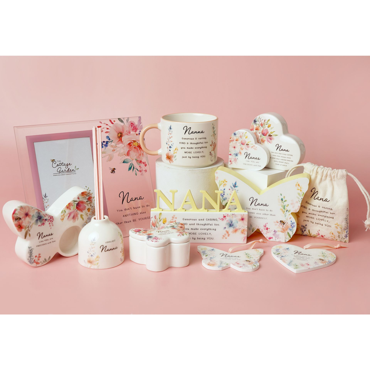 The Cottage Garden Floral Mantel Butterfly - Nana