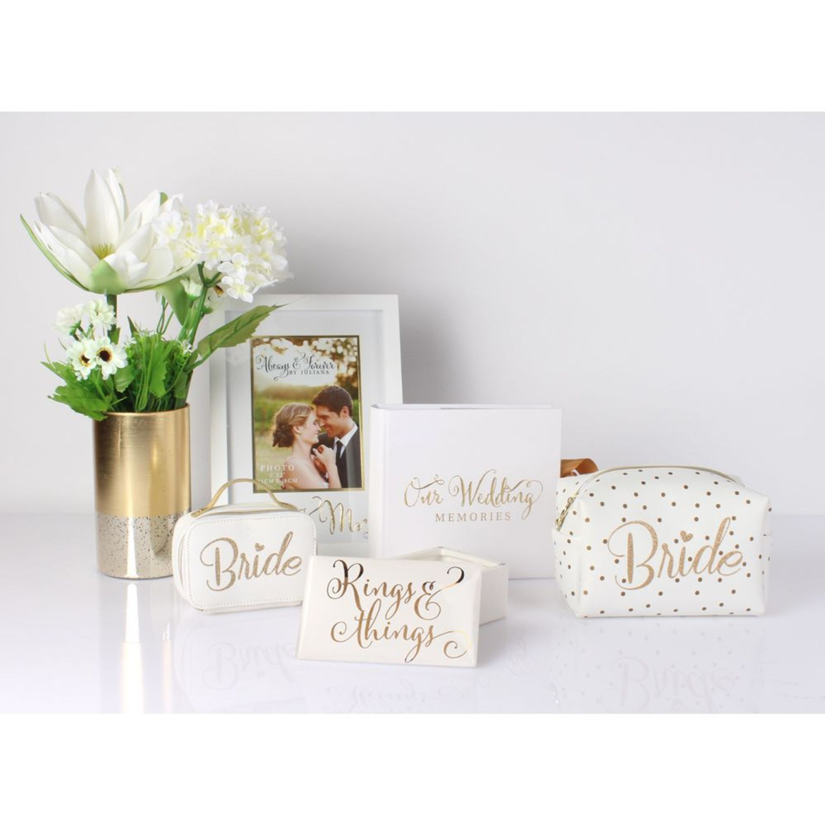 'Always & Forever' Gold Foil "Our Wedding" Guest Book