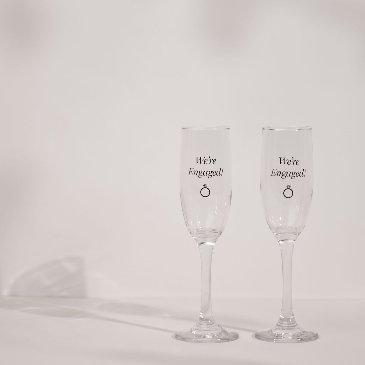 Amore Champagne Flutes Set of 2 - Engaged