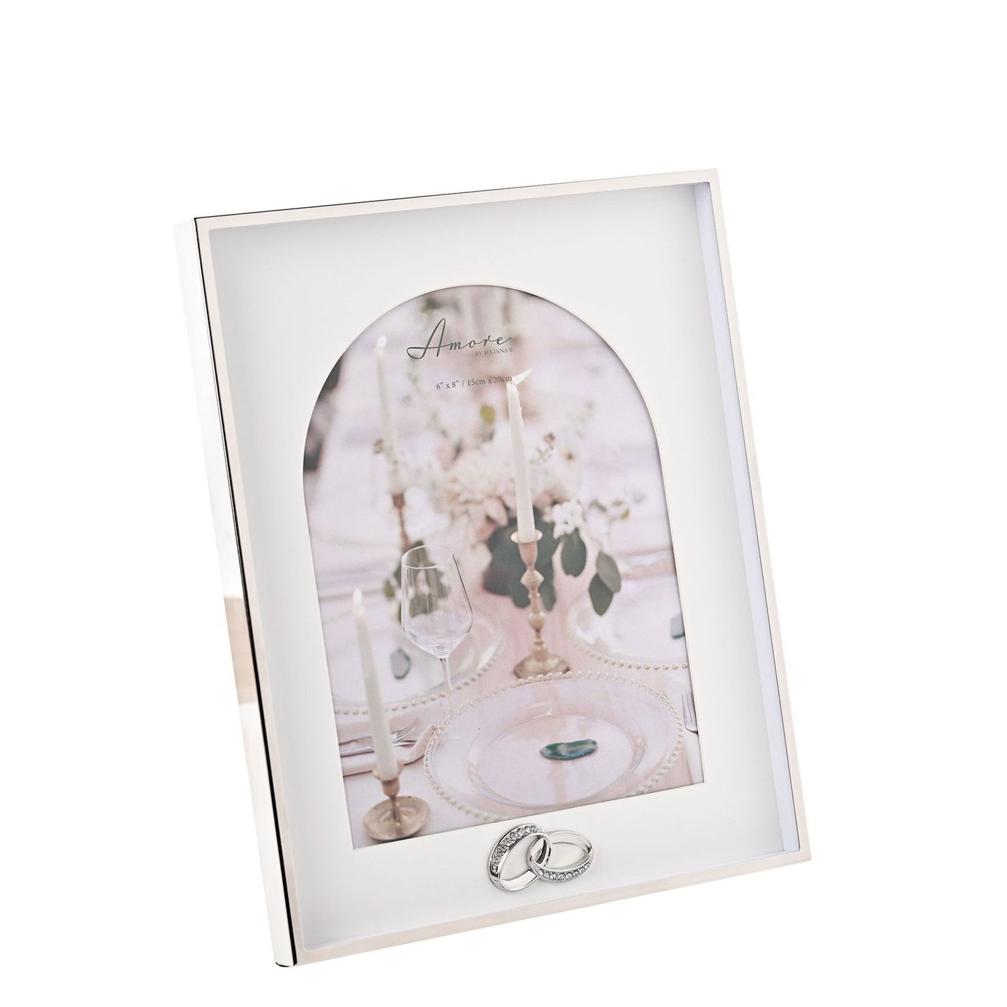 Amore Box  Arch Photo Frame With Rings 6" x 8"