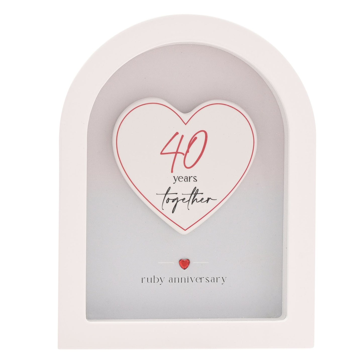 Amore Arch Plaque 18cm - 40 Years