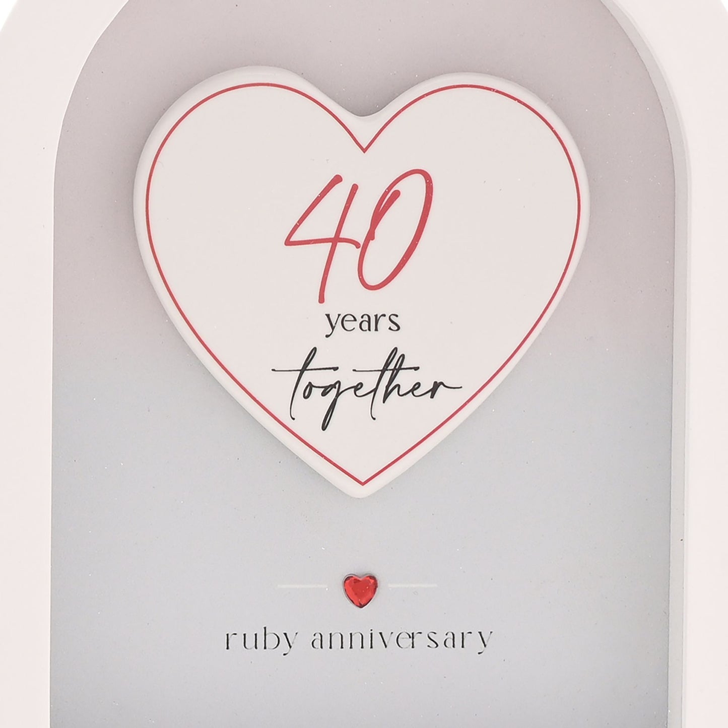 Amore Arch Plaque 18cm - 40 Years