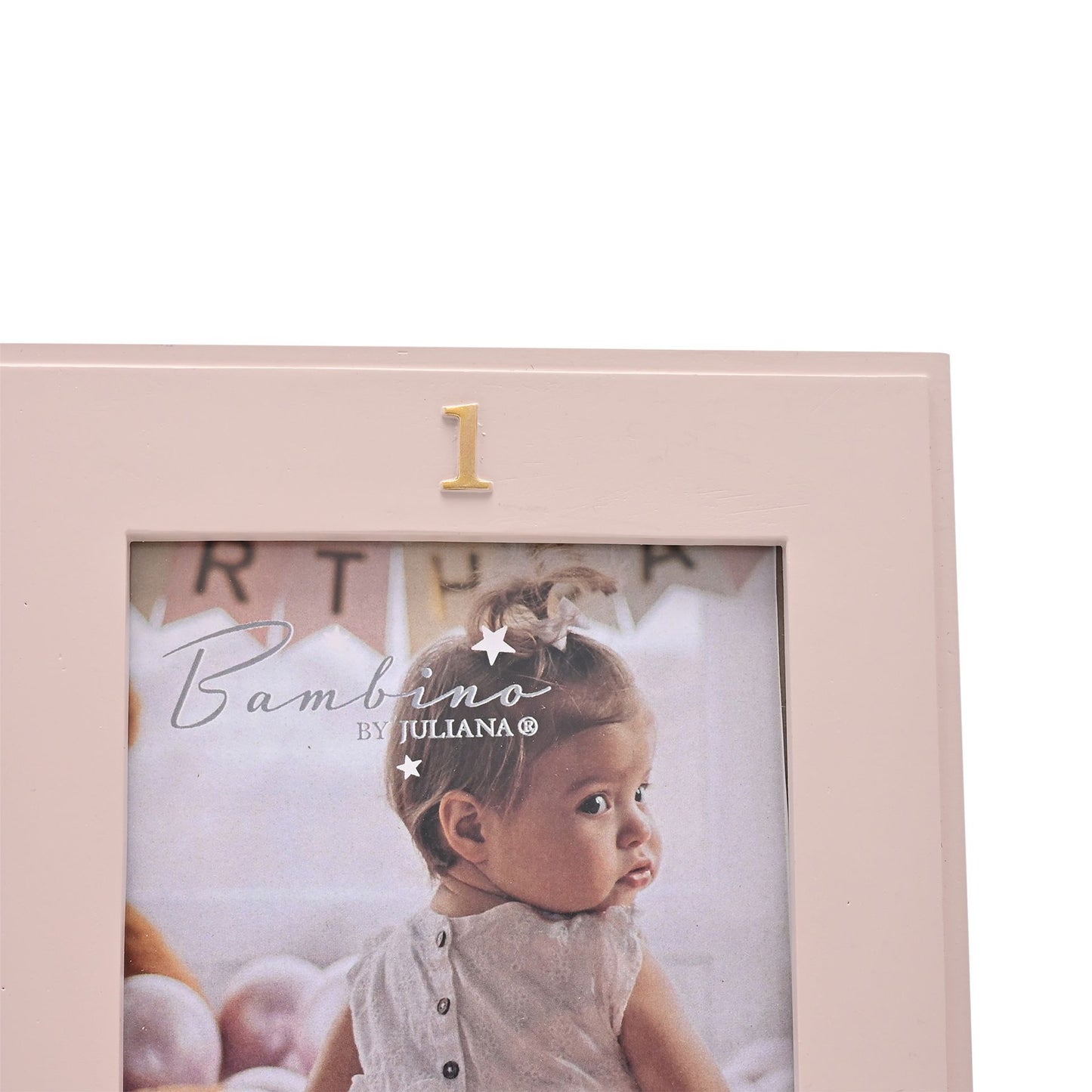 Bambino 1st Birthday Resin Photo Frame Pink  4" x 6"