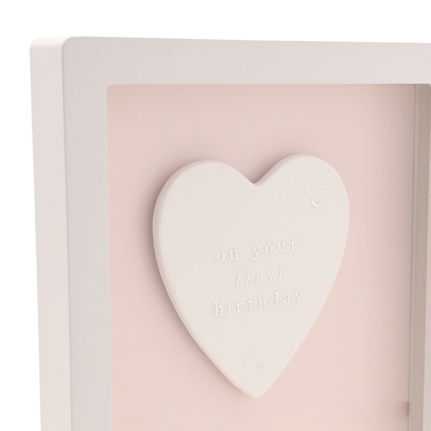 Bambino Framed Plaque 18cm - 1st Birthday Pink