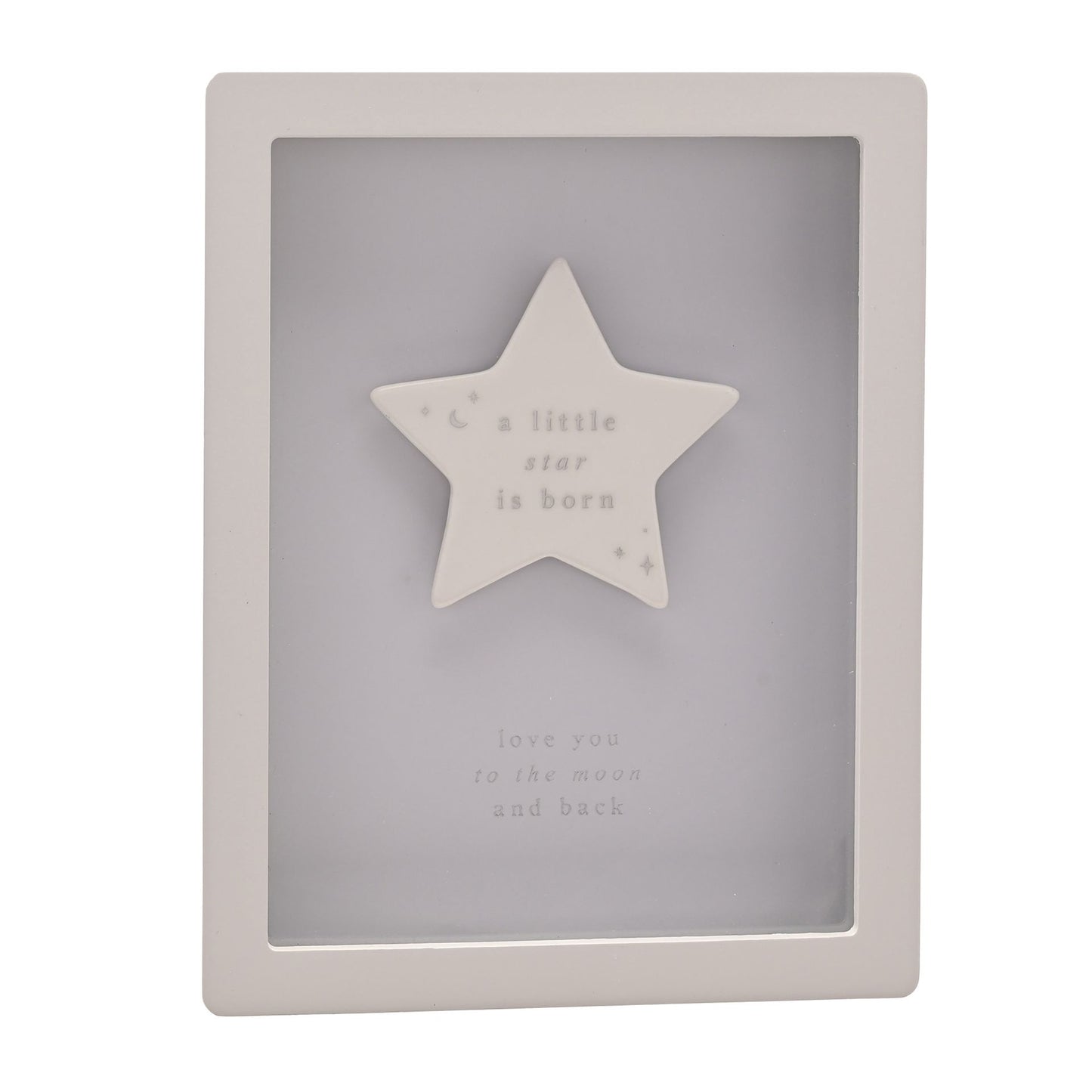 Bambino Framed Plaque 18cm - Little Star Blue