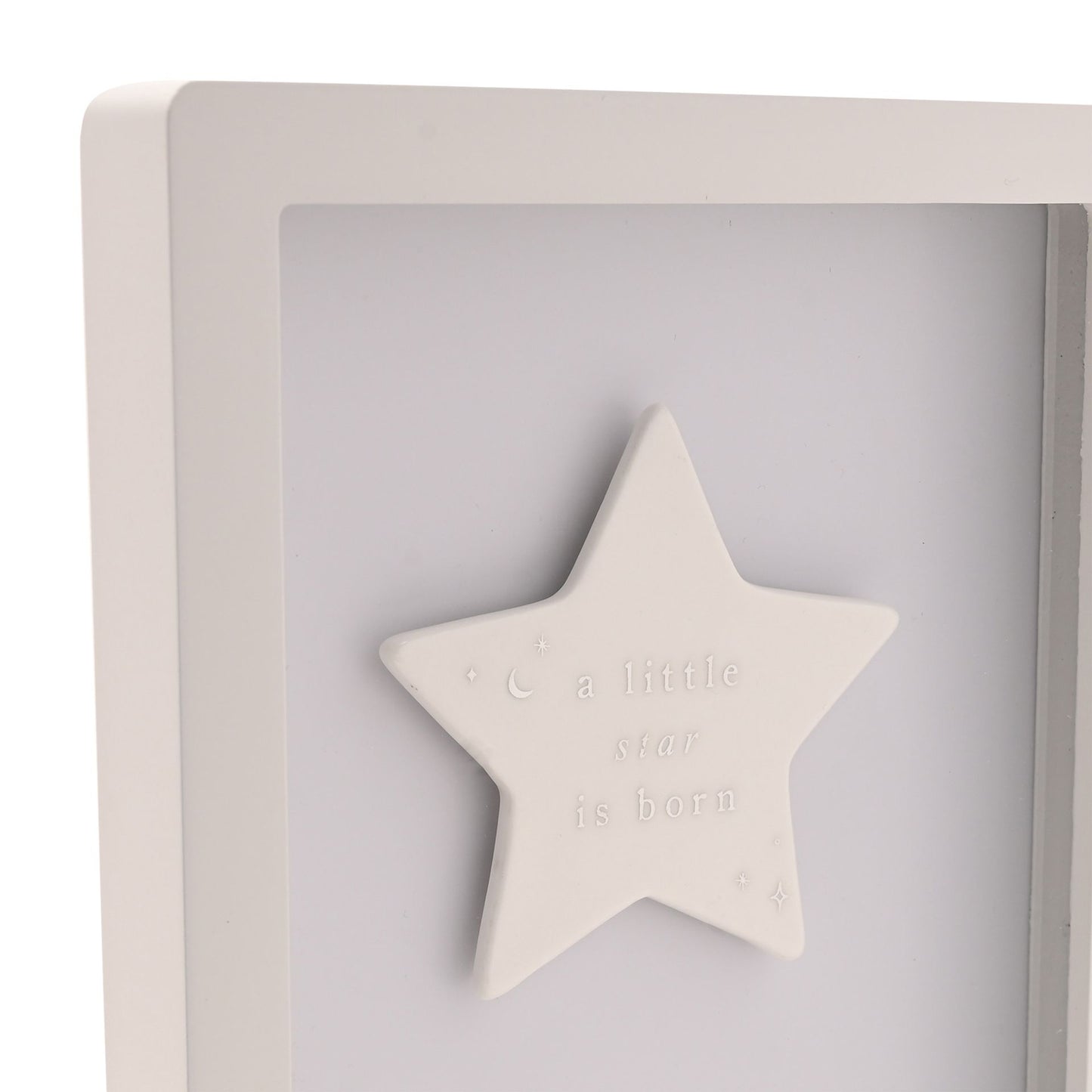 Bambino Framed Plaque 18cm - Little Star Blue