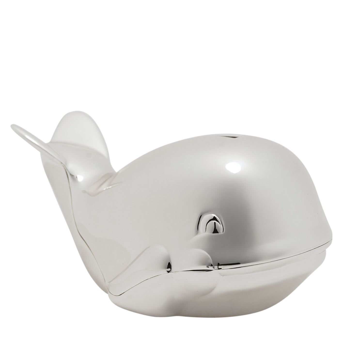 Bambino Silver Plated Whale Money Box