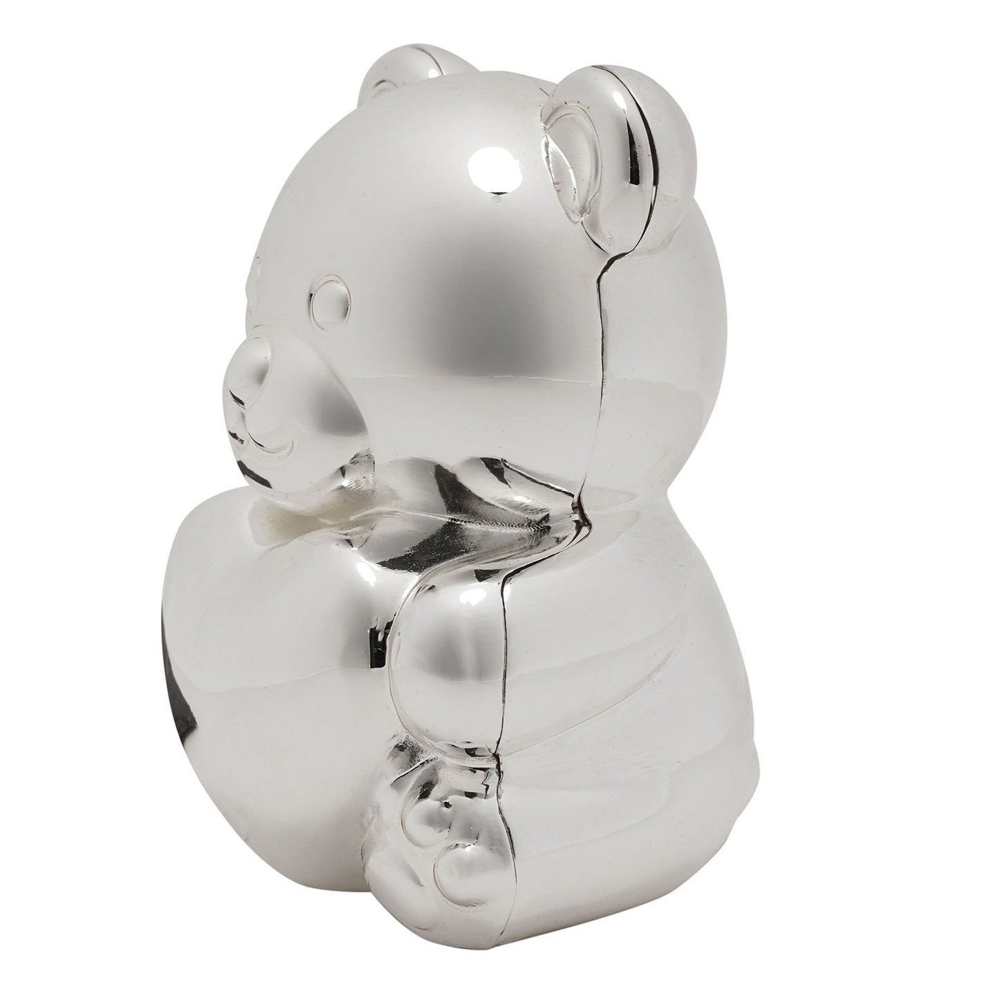 Bambino Silver Plated Money Box - Bear & Heart