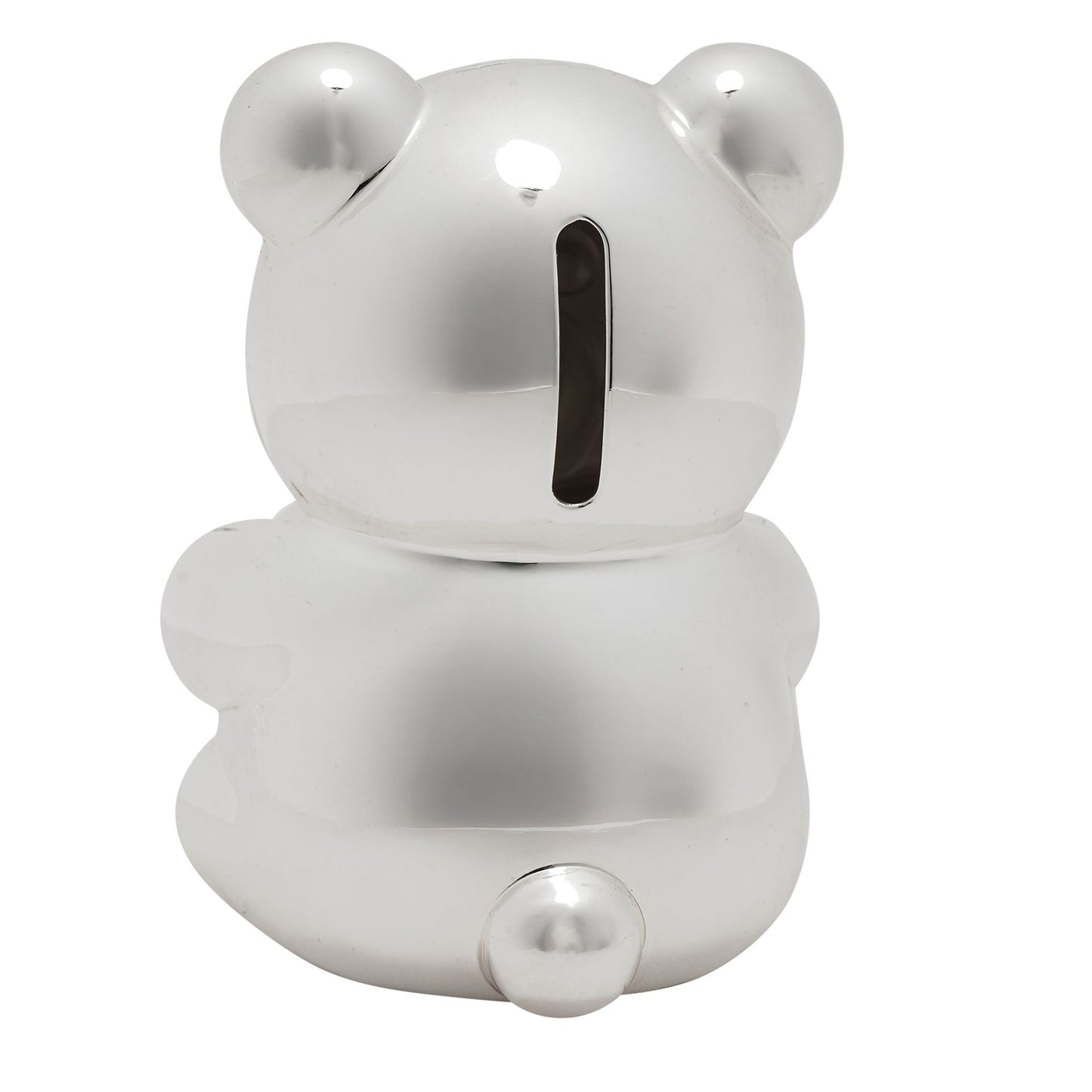 Bambino Silver Plated Money Box - Bear & Heart
