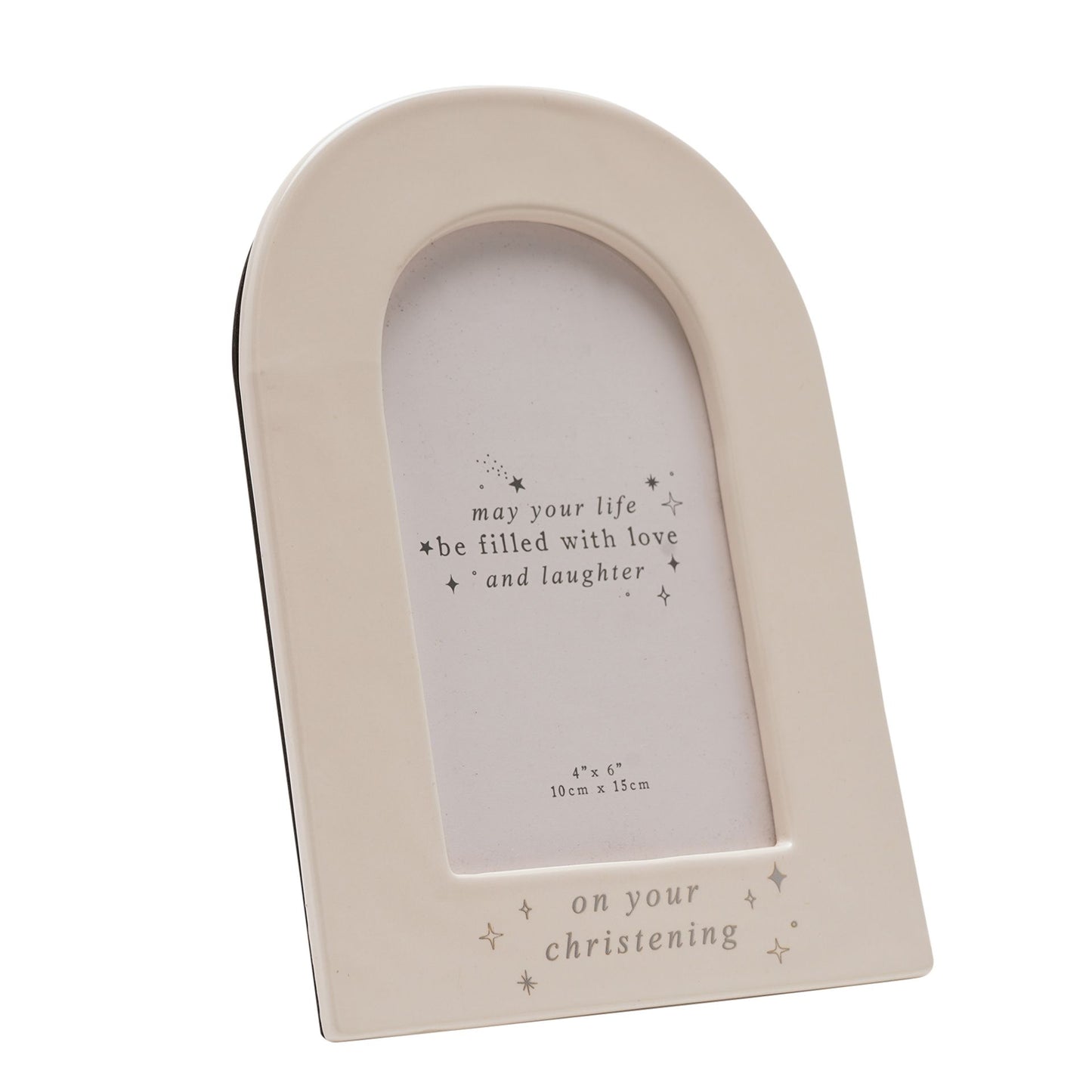 Bambino Arch Ceramic Frame 4" x 6" - Christening
