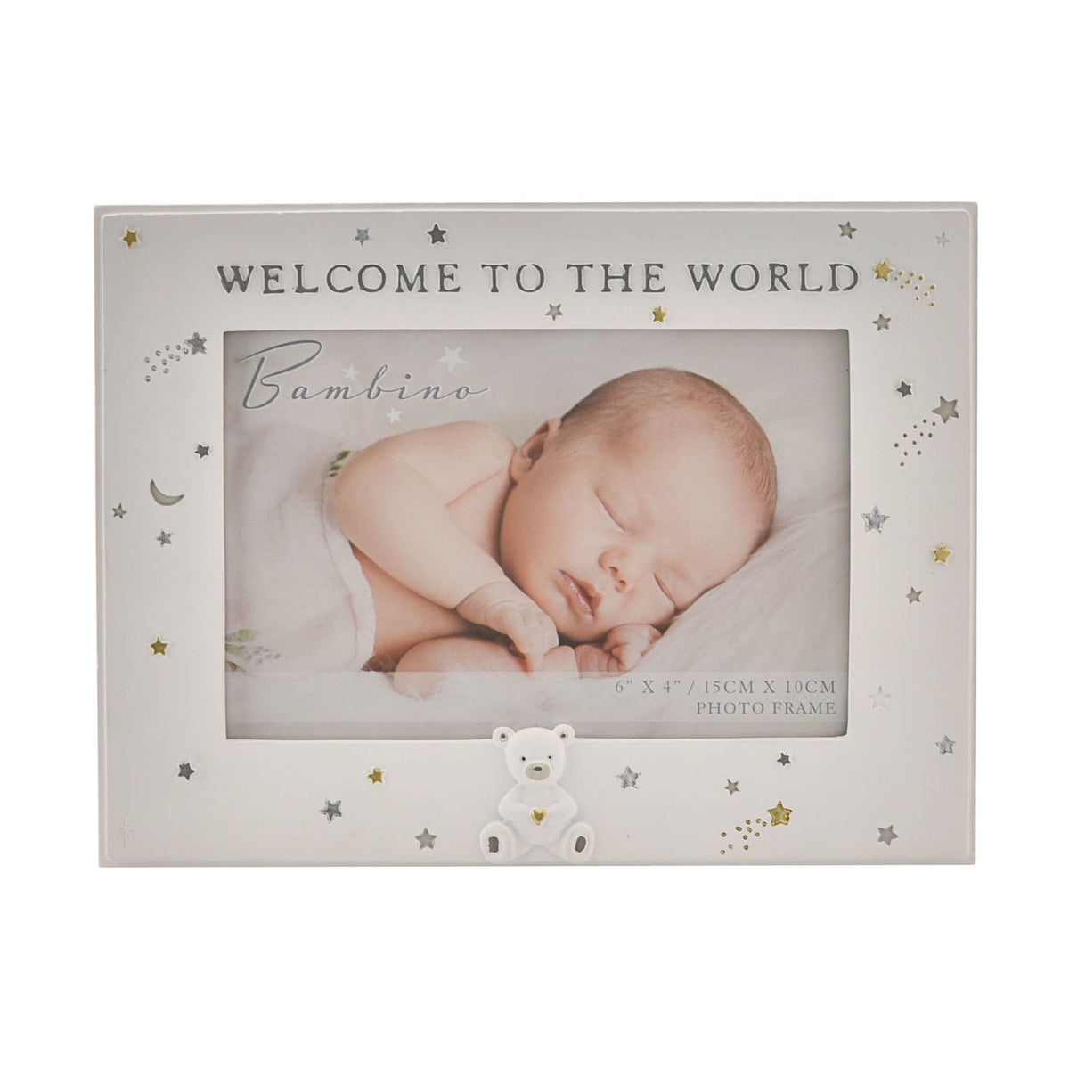 Bambino Resin Welcome To The World Photo Frame 6" x 4"