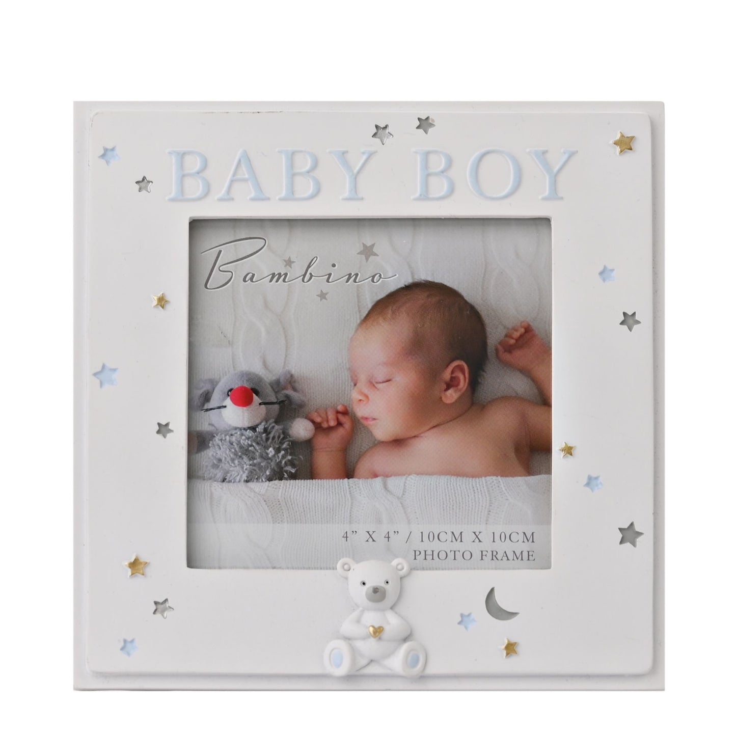 Bambino Resin Baby Boy Photo Frame 4" x 4" *(32/48)*