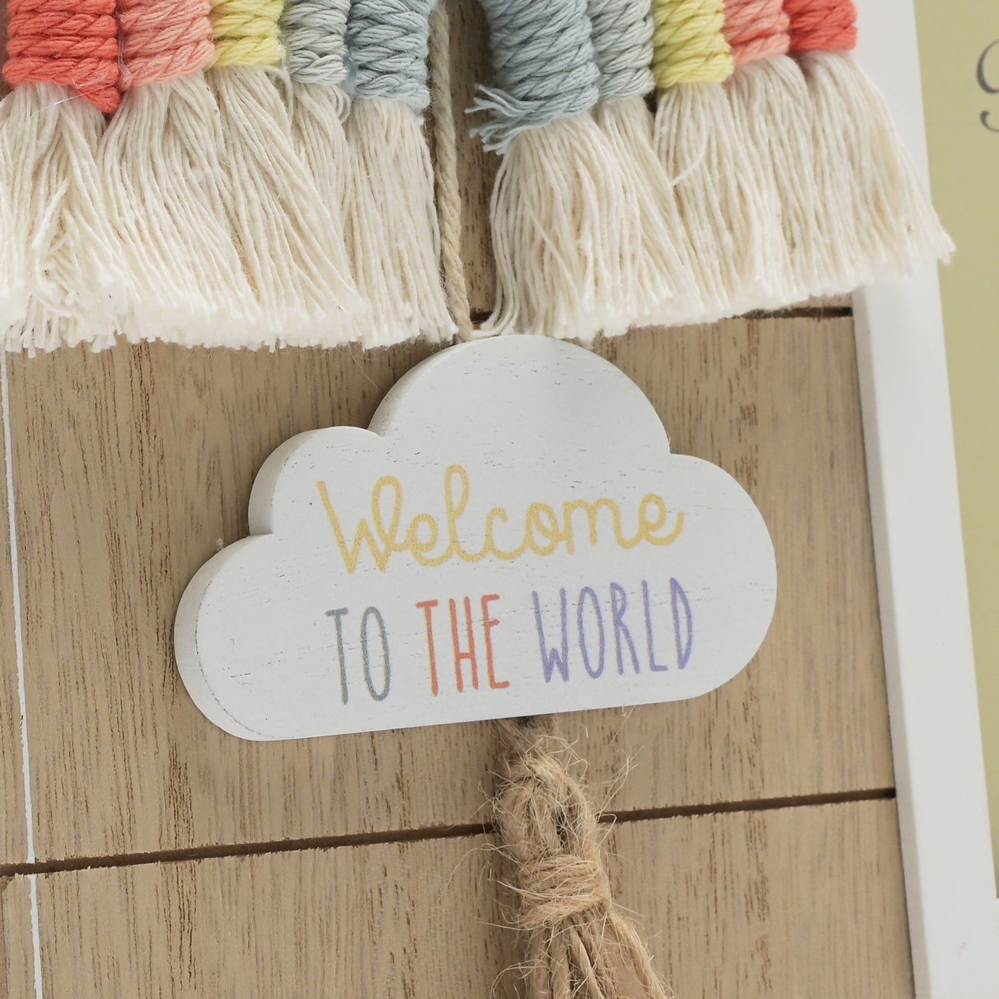 Petit Cheri Photo Frame with Macrame Rainbow 4" x 6"