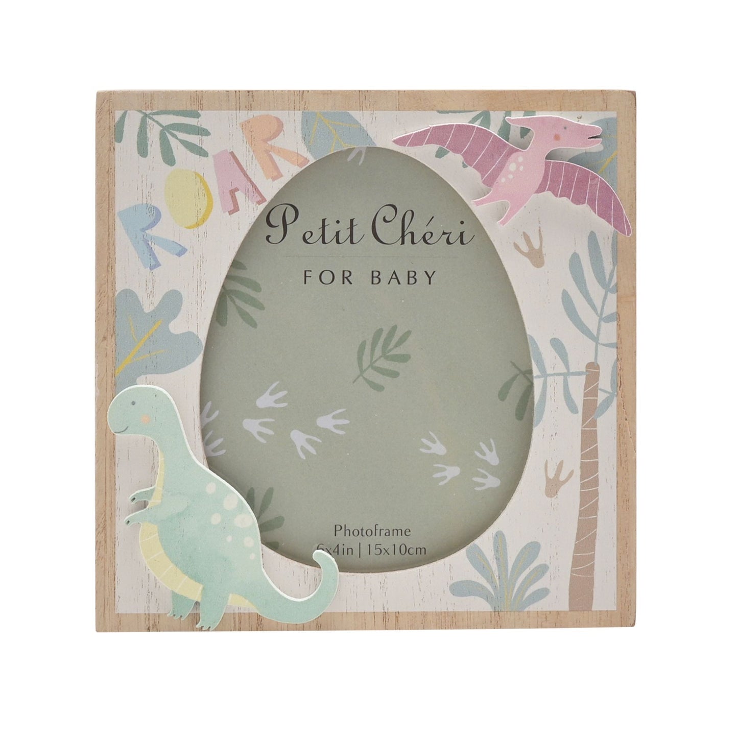 Petit Cheri Dinosaur Frame 4" x 6" -Egg
