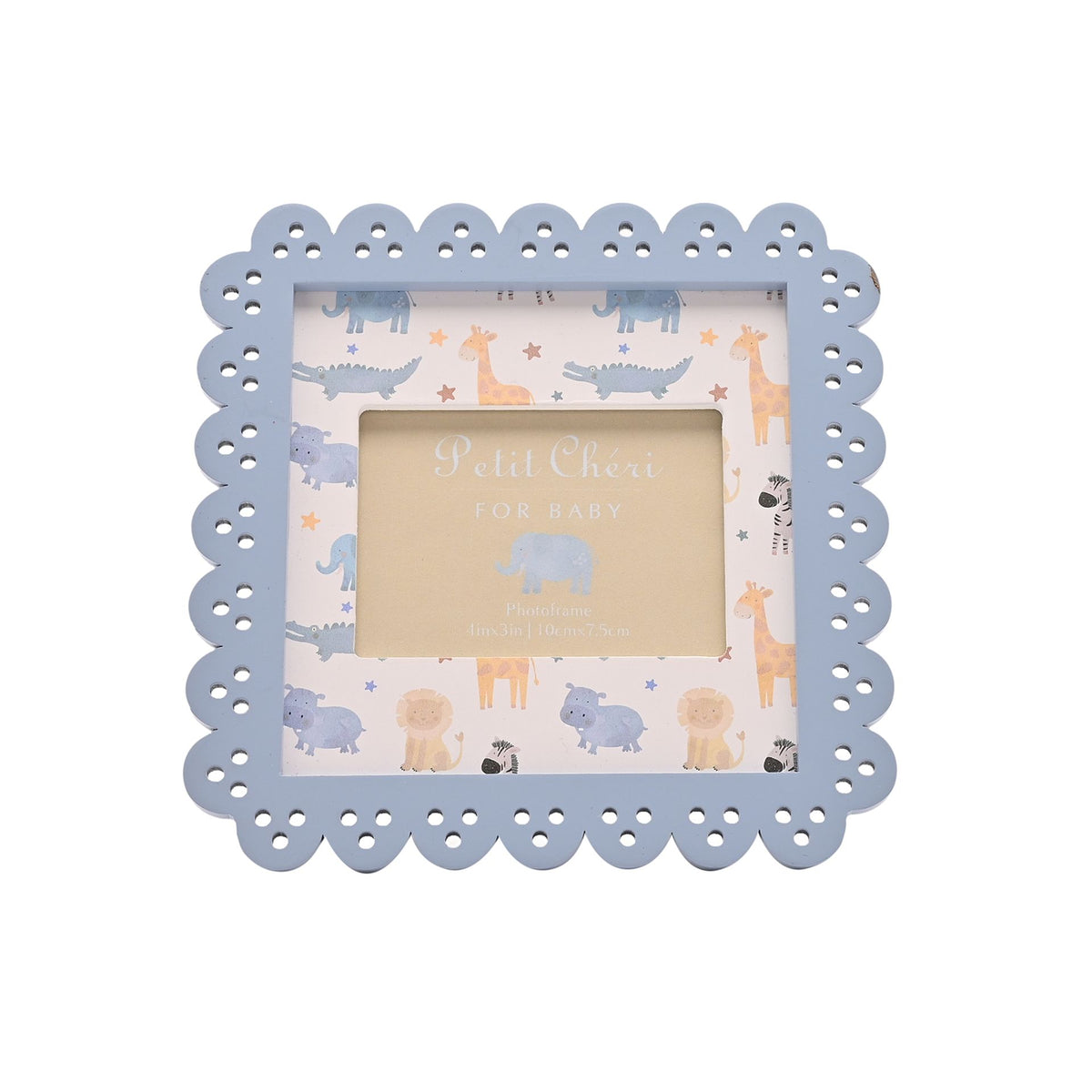 Petit Cheri Scallop Frame 4" x 3" Blue