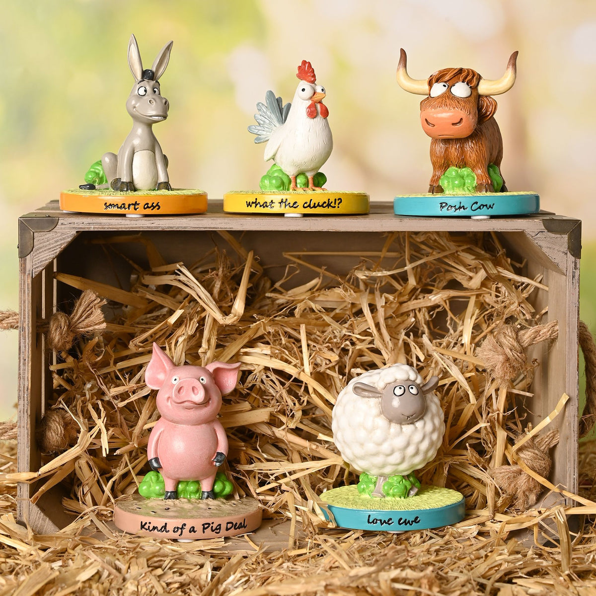 The Funny Farm Highland Cow Figurine "Posh Cow"