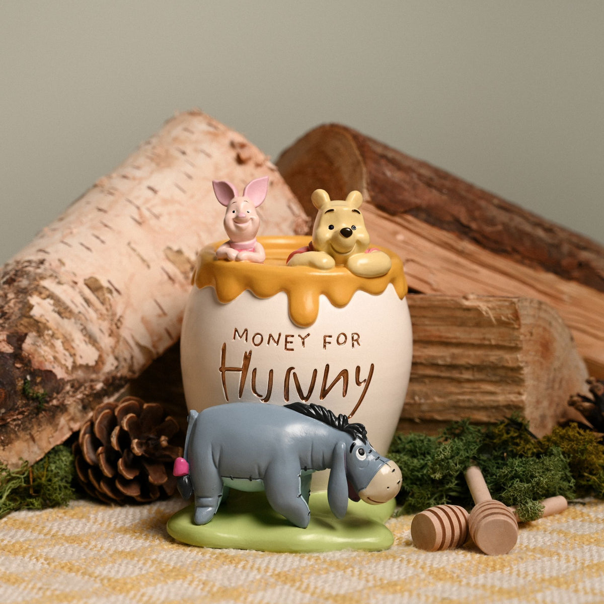 Disney Winnie The Pooh Resin Money Bank 'Money for Hunny'
