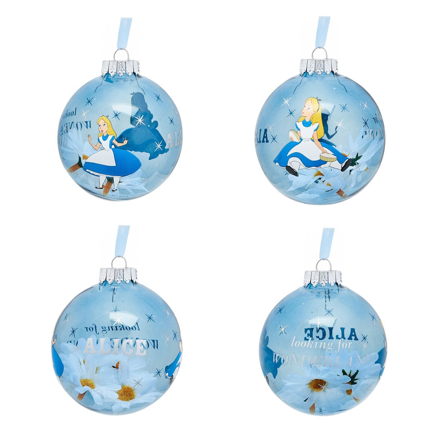 Disney Set of 7 Baubles - Alice In Wonderland