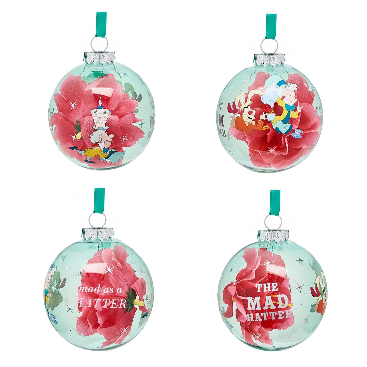 Disney Set of 7 Baubles - Alice In Wonderland