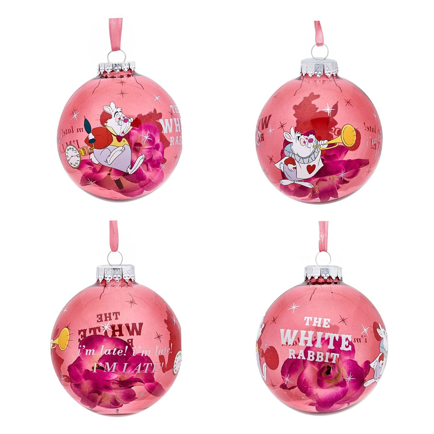 Disney Set of 7 Baubles - Alice In Wonderland