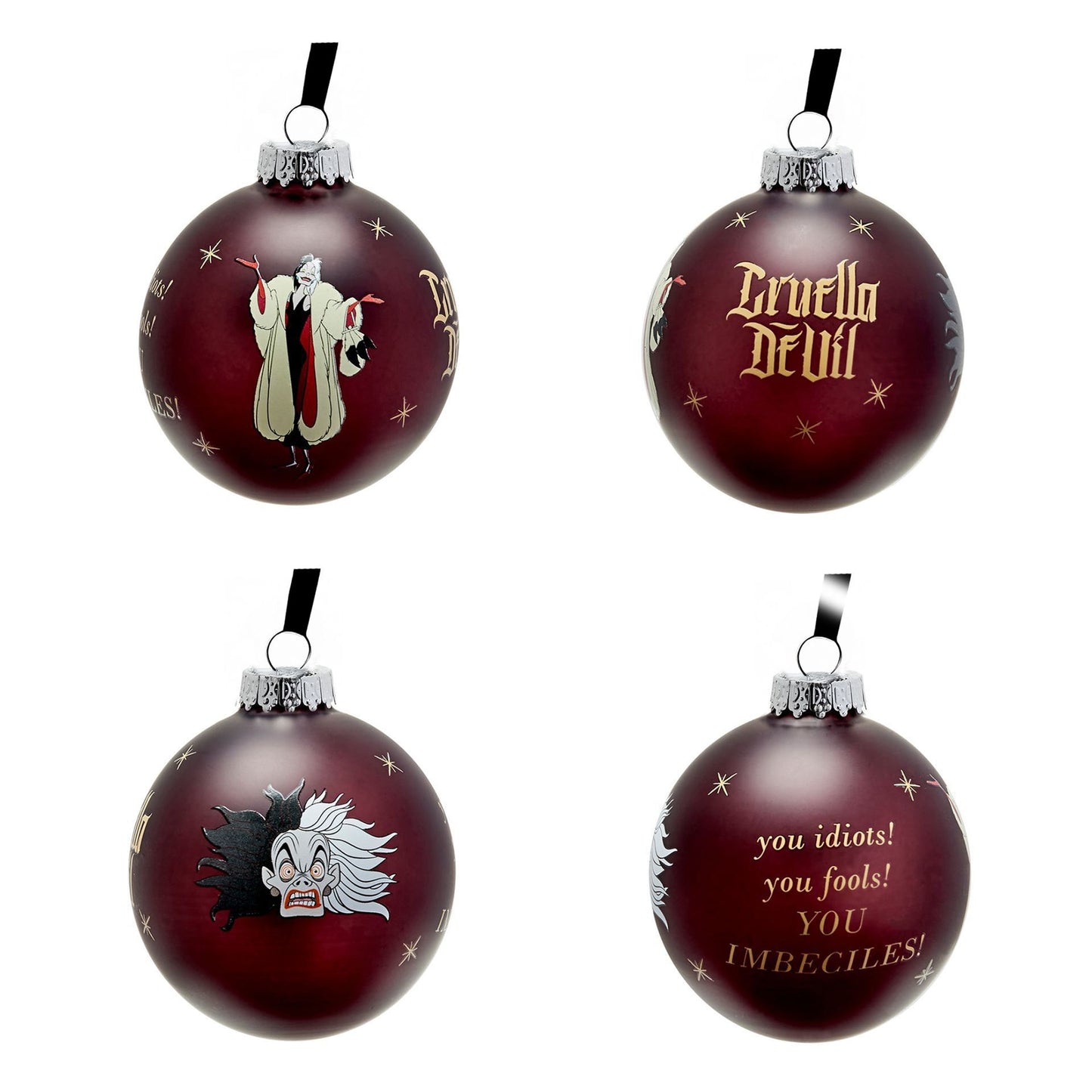 Disney Set of 7 Baubles - Villains