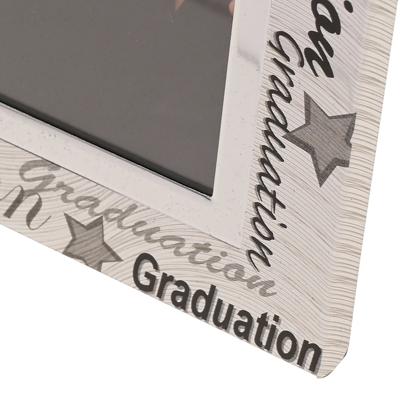 Photo Frame Alumin. Satin/Black "Graduation" 4x6 *(48/72)*