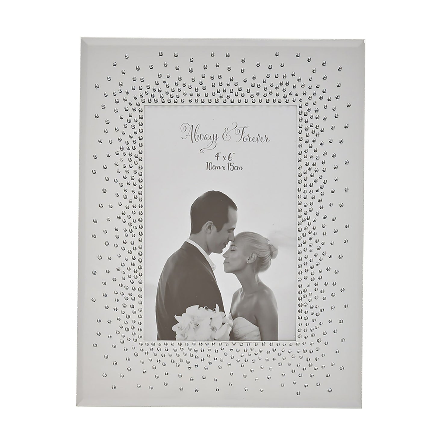 Wedding Mirror Frame Starburst Crystals - 4" x 6"