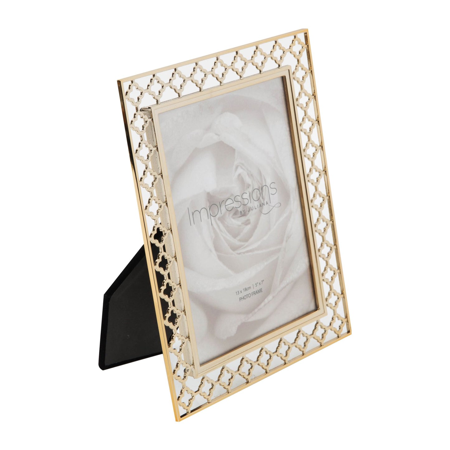 Lattice Cut Metal Photo Frame  - 5" x 7"