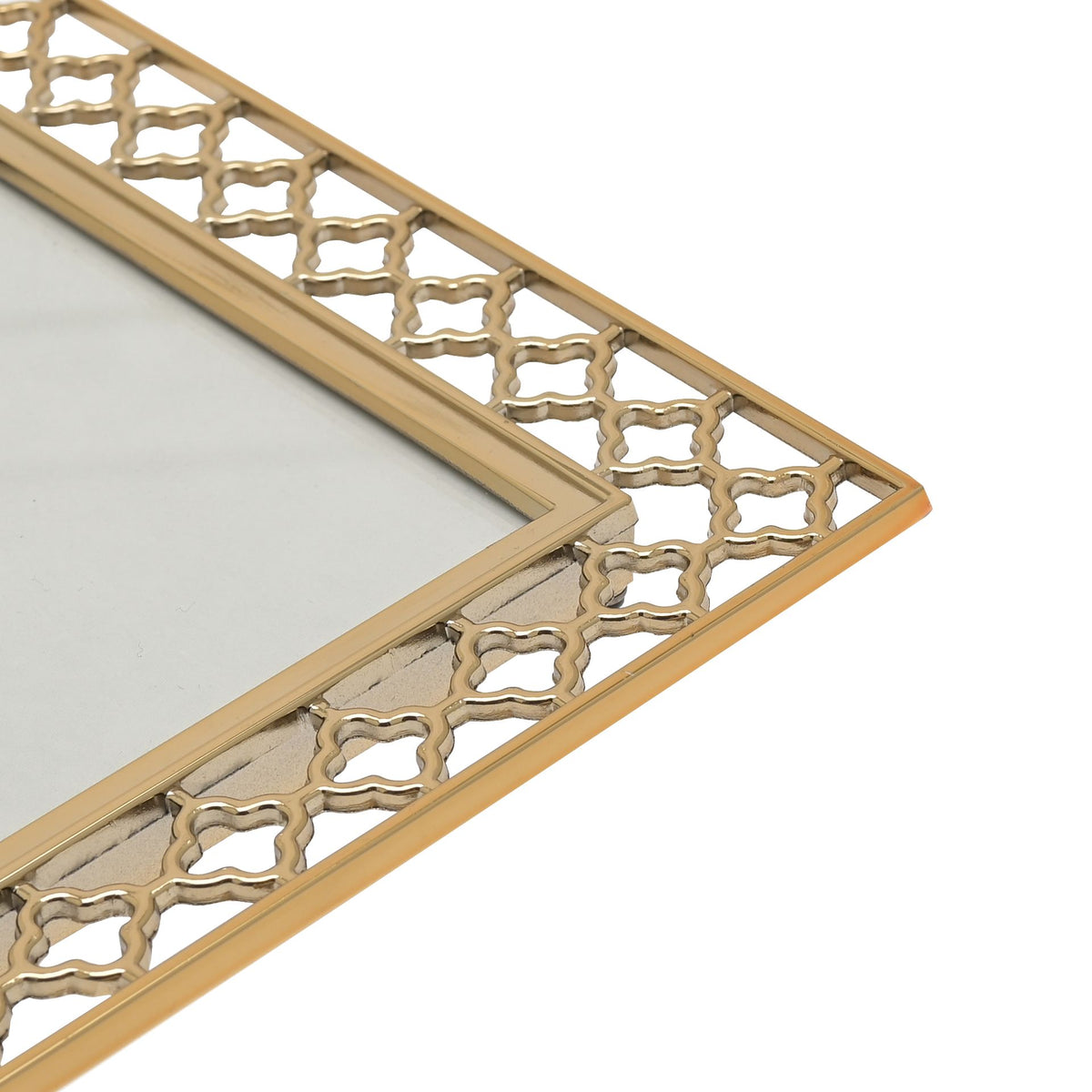 Lattice Cut Metal Photo Frame  - 5" x 7"