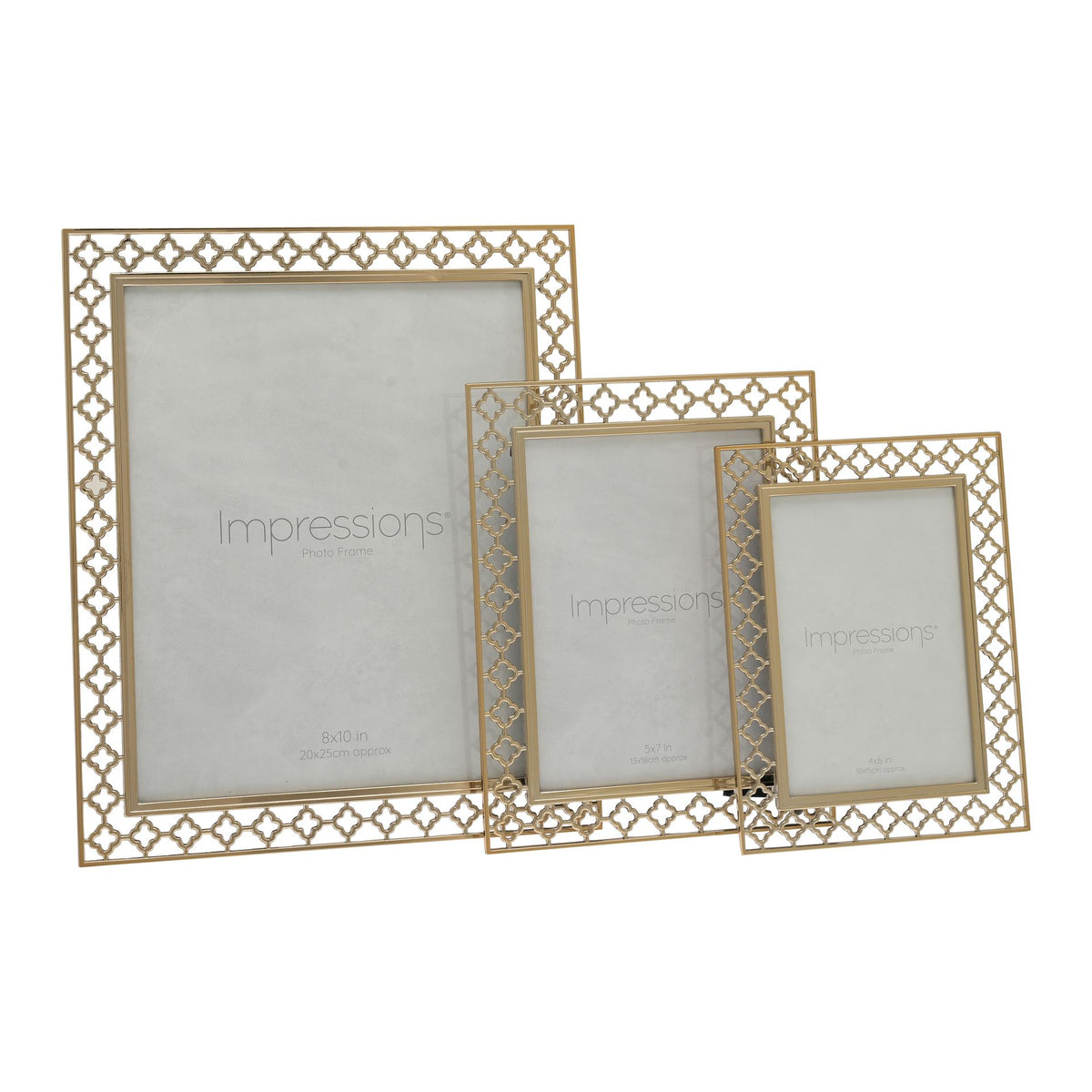 Lattice Cut Metal Photo Frame  - 5" x 7"